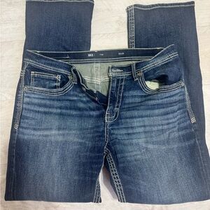 BKE mens Dark Blue Boot Cut Jeans